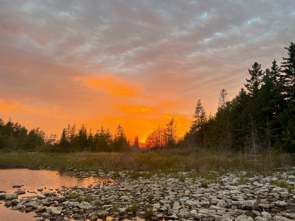 Por do sol em Tobermory.